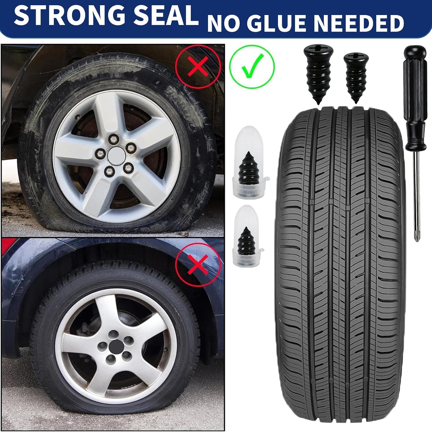 tire repair plug kit close-up detail