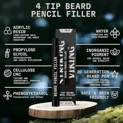 pormenor da ponta de quatro dentes da caneta para barba
