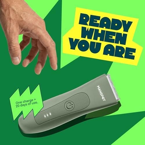 Electric Body and Groin Hair Trimmer for Men and Women, Ceramic Blade, IPX7 Waterproof