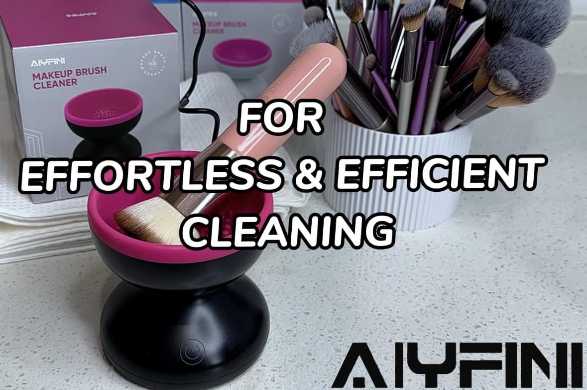 Electric Makeup Brush Cleaner Machine, Fast Spinning Washer for All Brush Sizes and Sponges