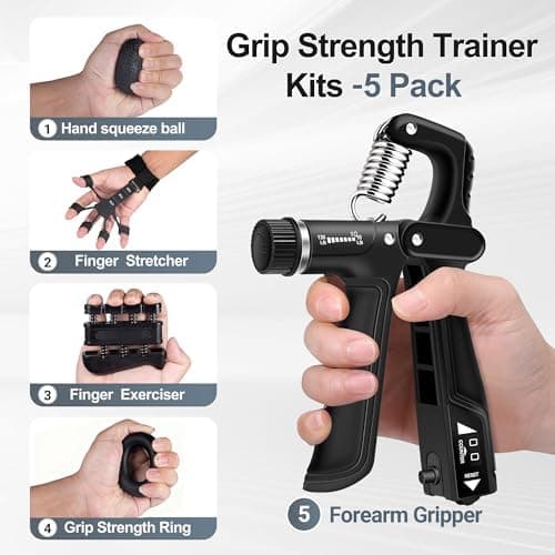 hand grip strength trainer kit in use