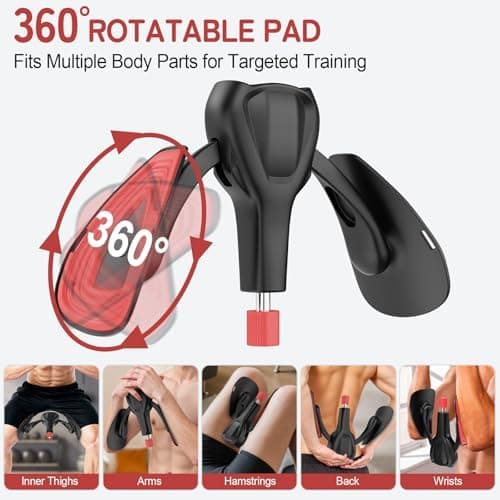 Pelvic Floor & Inner Thigh Trainer, Adjustable 22-77 lb Kegel Exerciser with Band