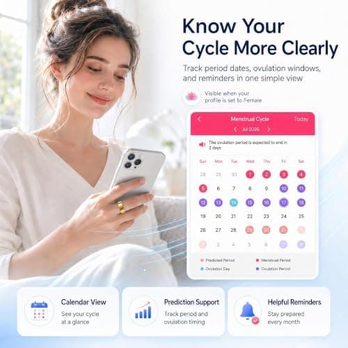 Smart Ring Fitness Tracker with Sleep, Heart Rate & SpO2, No Subscription, IP68