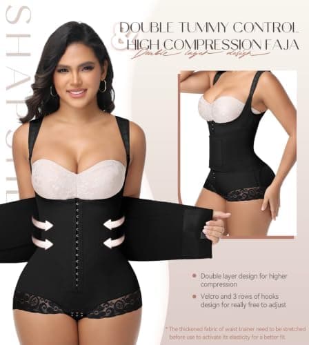 3-in-1 Detachable Faja Colombiana Body Shaper with Waist Trainer