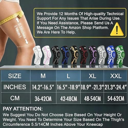 Adjustable Dial Knee Brace with Patella Gel Pad & Side Stabilizers