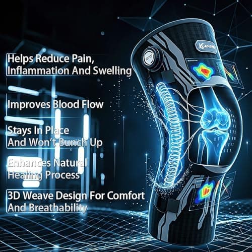 Adjustable Dial Knee Brace with Patella Gel Pad & Side Stabilizers
