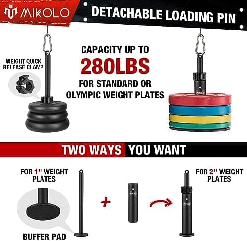LAT & Lift Pulley System, Dual Cable Machine for Home Gym (up to 280 lb)