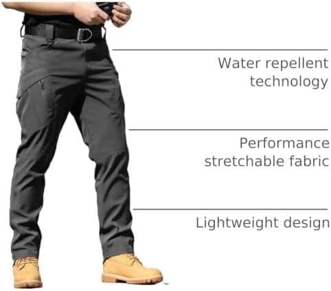 men's tactical cargo pants size and dimensions