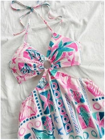 floral halter sundress size and dimensions