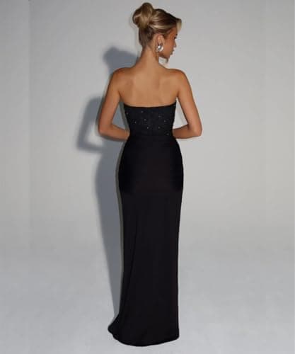 Strapless Corset Maxi Dress for Women, Mermaid Bodycon Formal Evening Gown