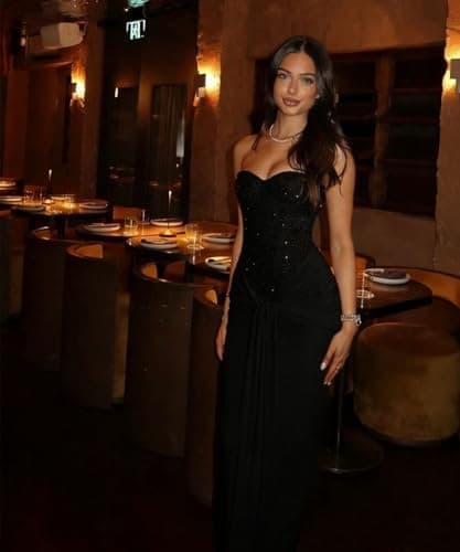 Strapless Corset Maxi Dress for Women, Mermaid Bodycon Formal Evening Gown
