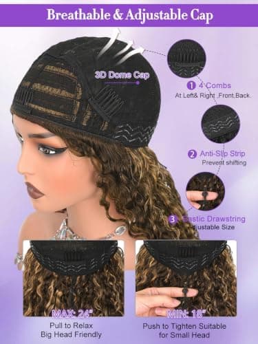 curly half wig human hair how to use