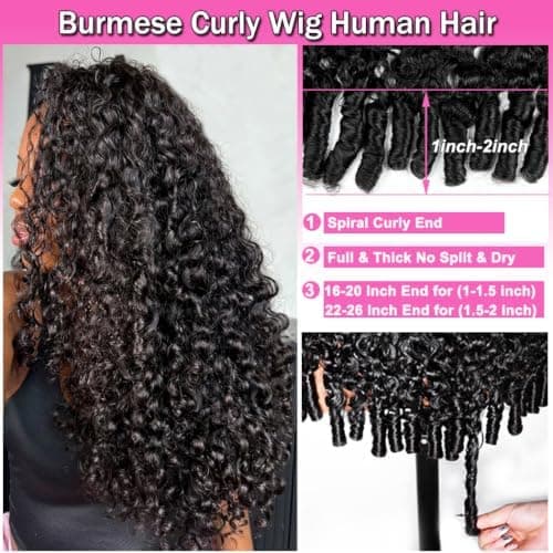curly half wig human hair close-up detail