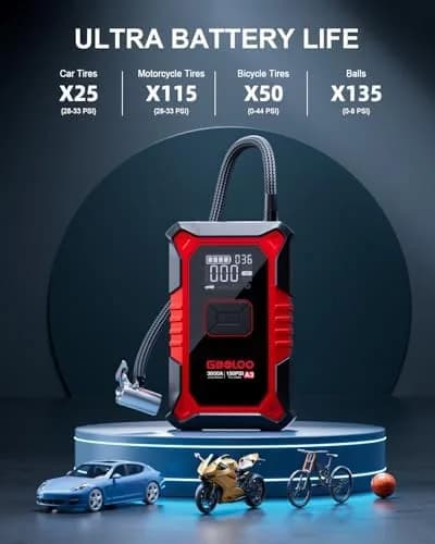 portable jump starter with air compressor what's included