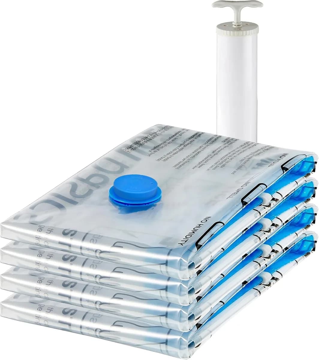 x-jumbo vacuum storage bags with hand pump, 4-pack