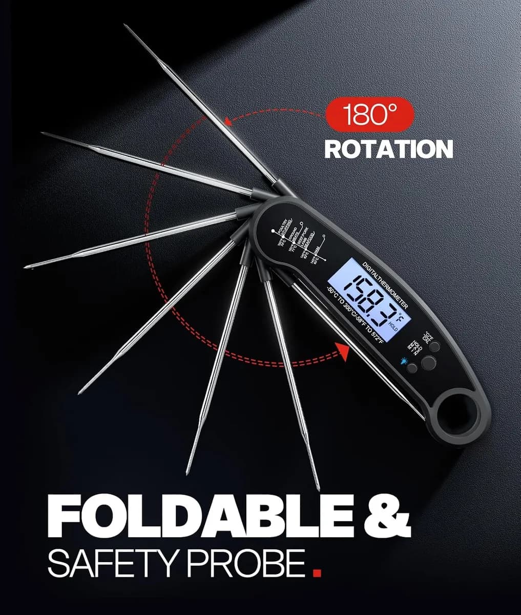 foldable probe of the instant read meat thermometer