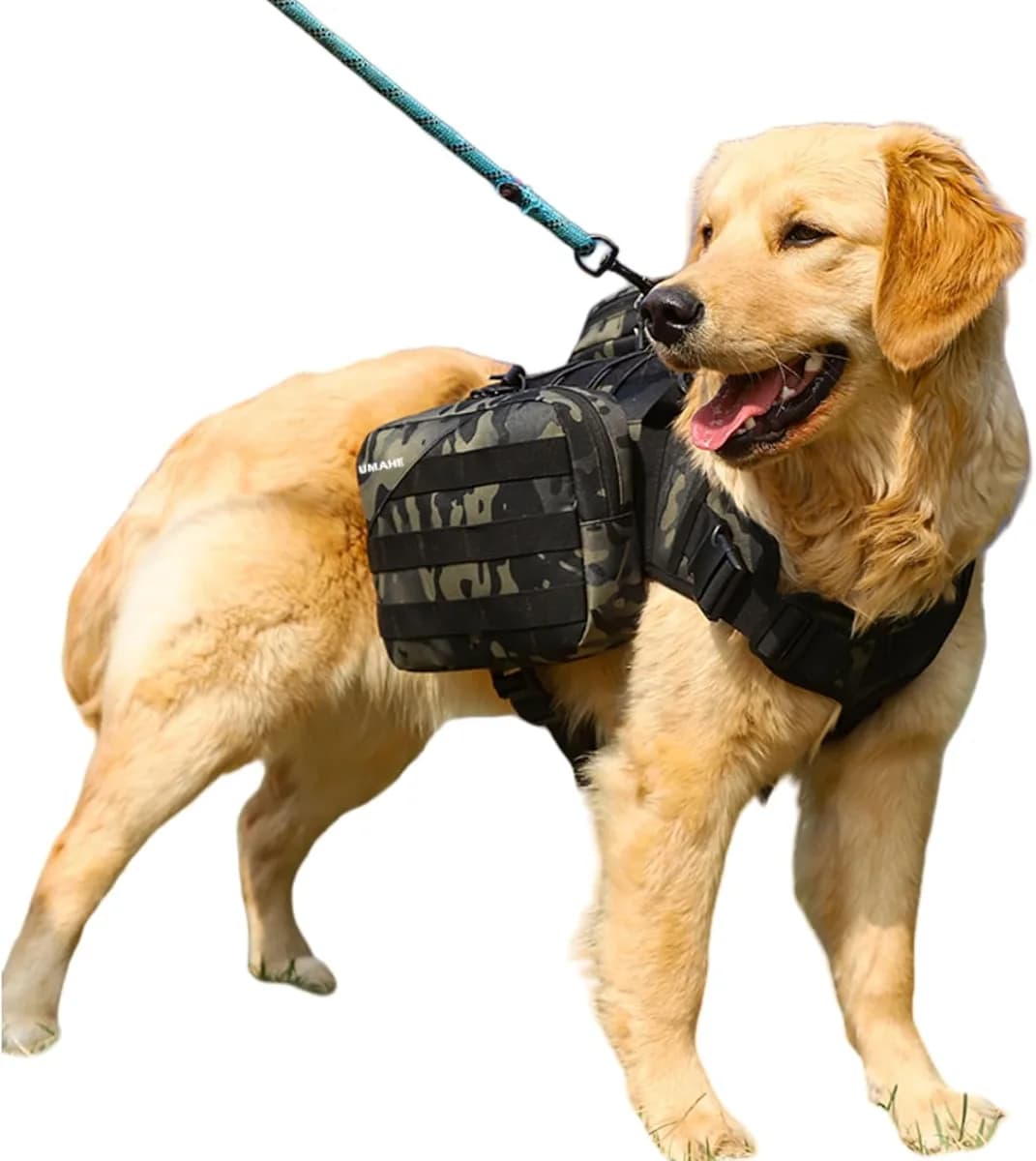 dog hiking backpack for large dogs in camo
