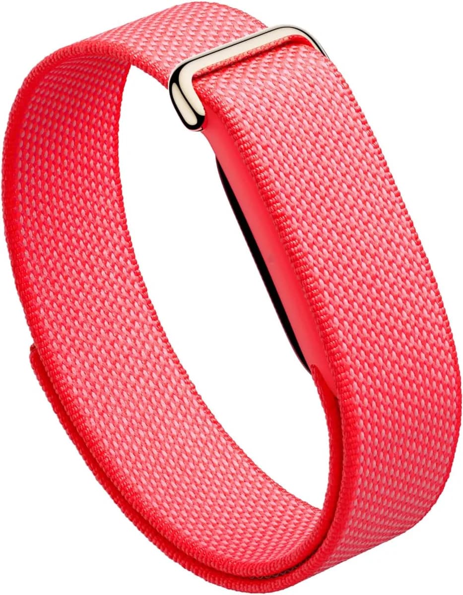 screenless fitness tracker band in berry