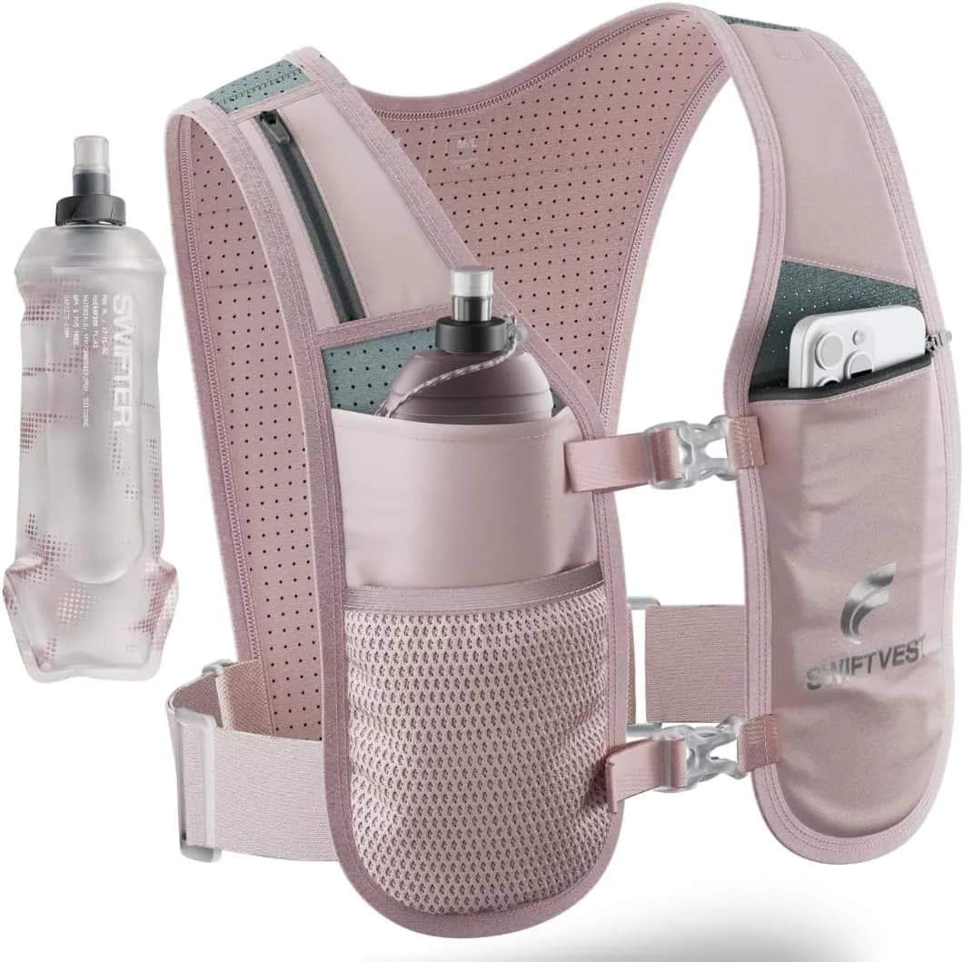 running hydration vest in pink