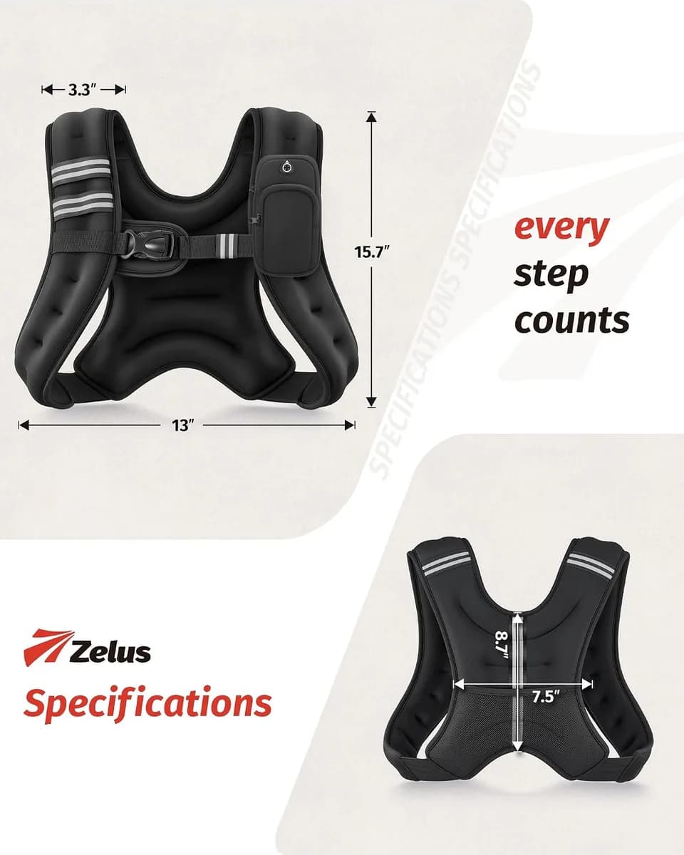 weighted vest specifications