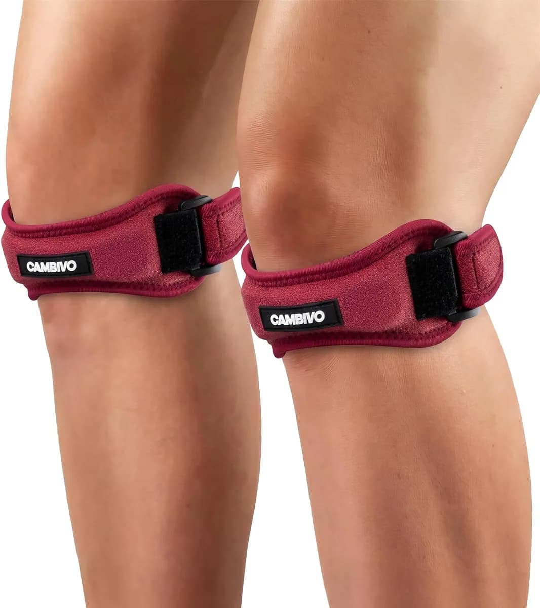 patella tendon knee strap in red