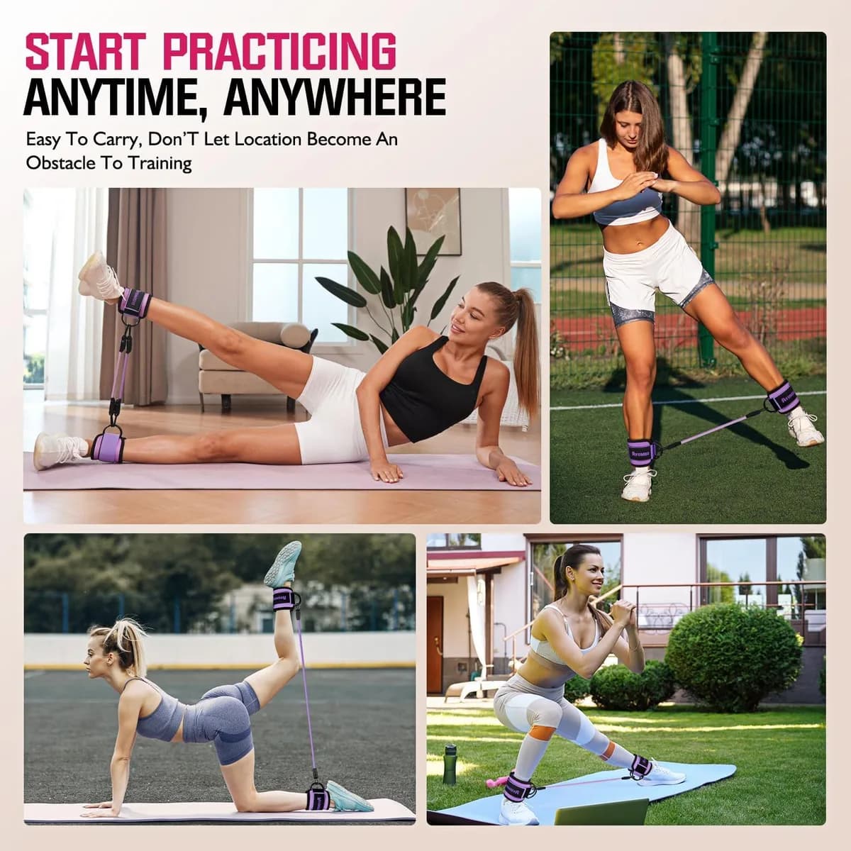 workouts with ankle resistance bands anywhere
