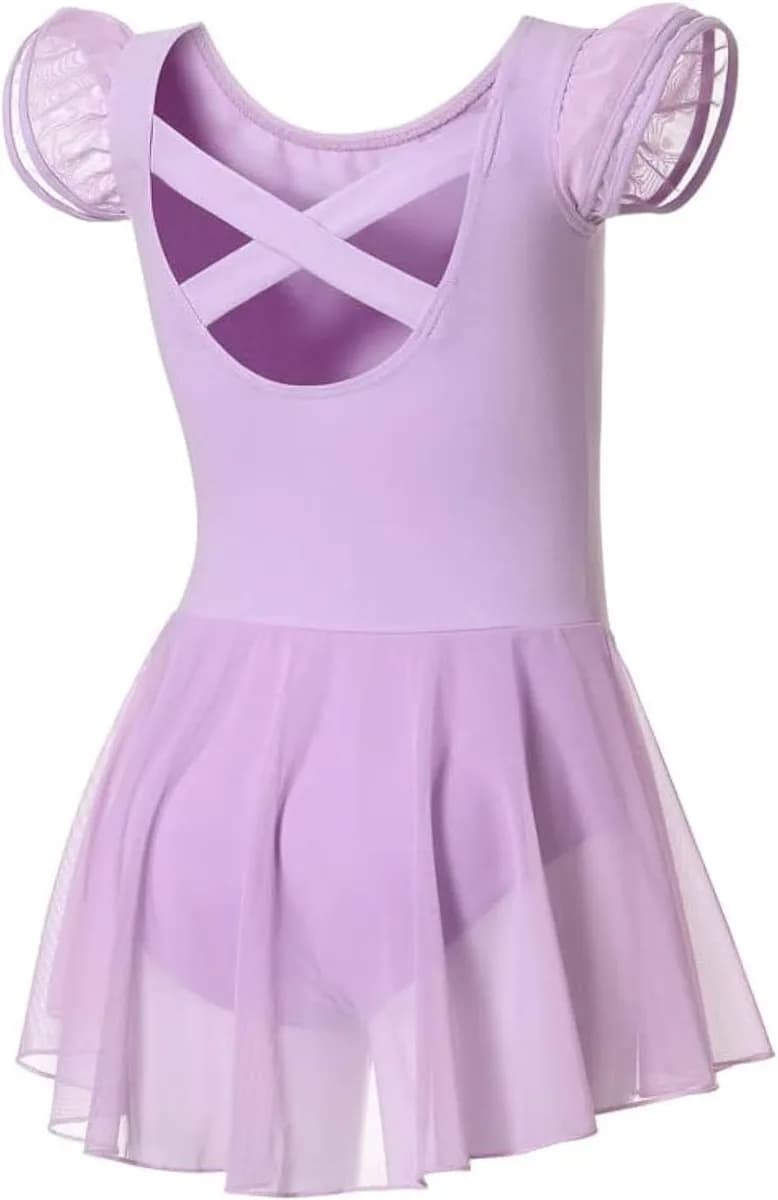 girls ballet leotard with skirt in lilac