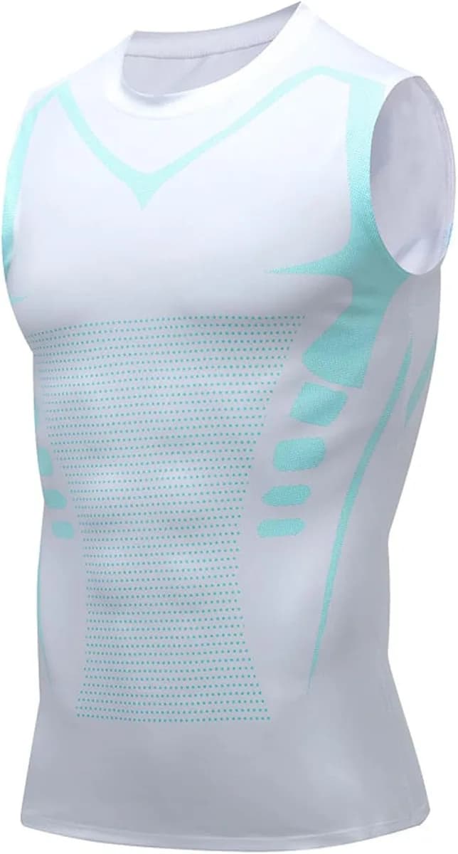 men's compression tank top in white