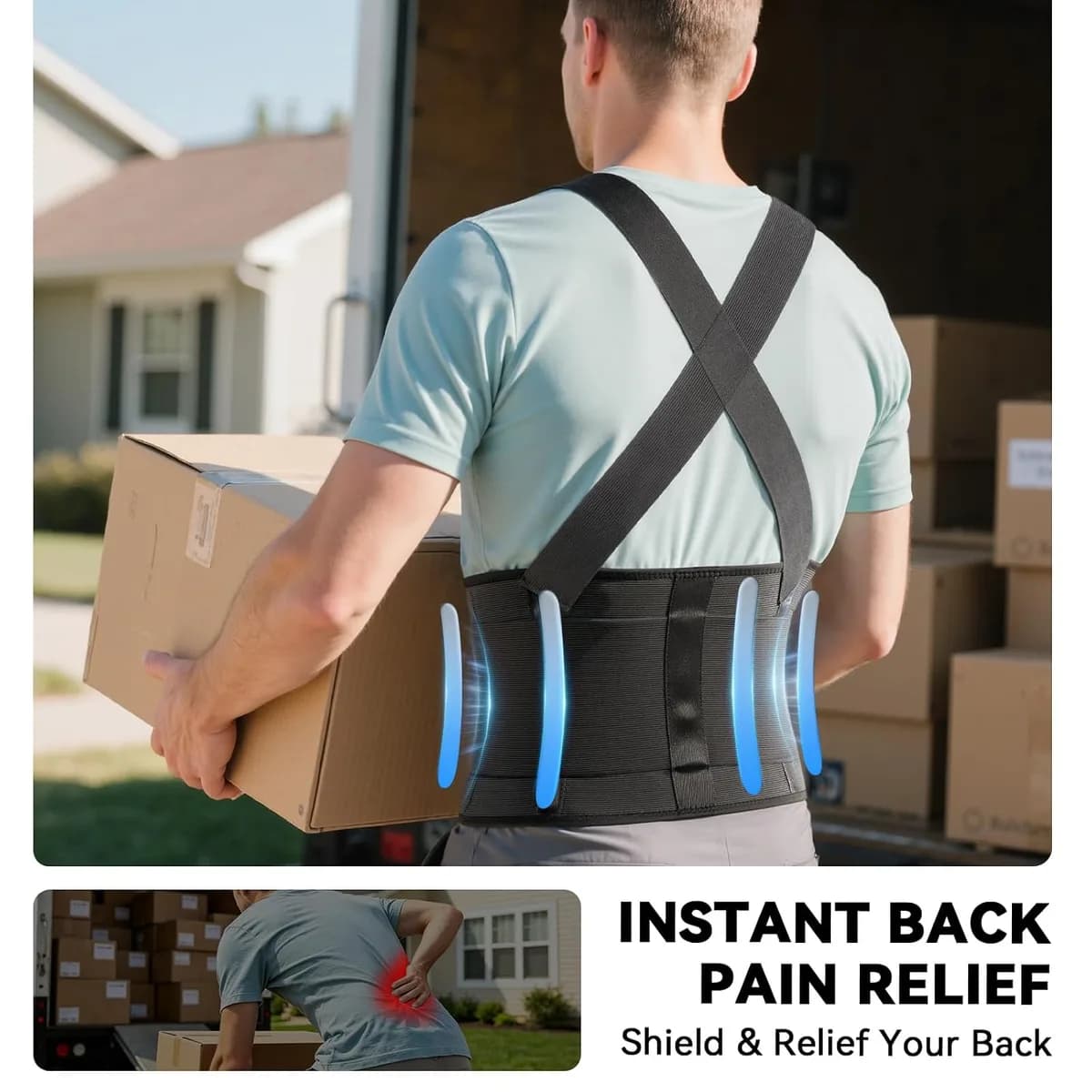 lower back support from the work back brace, gallery view 5
