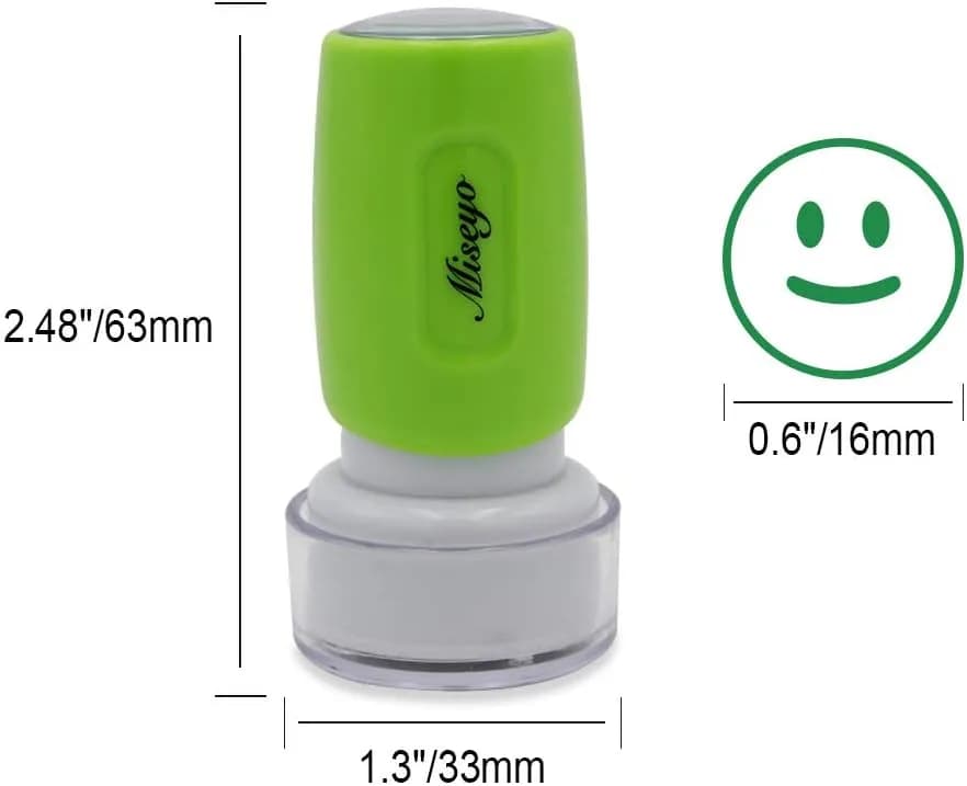 teacher smiley face stamp size