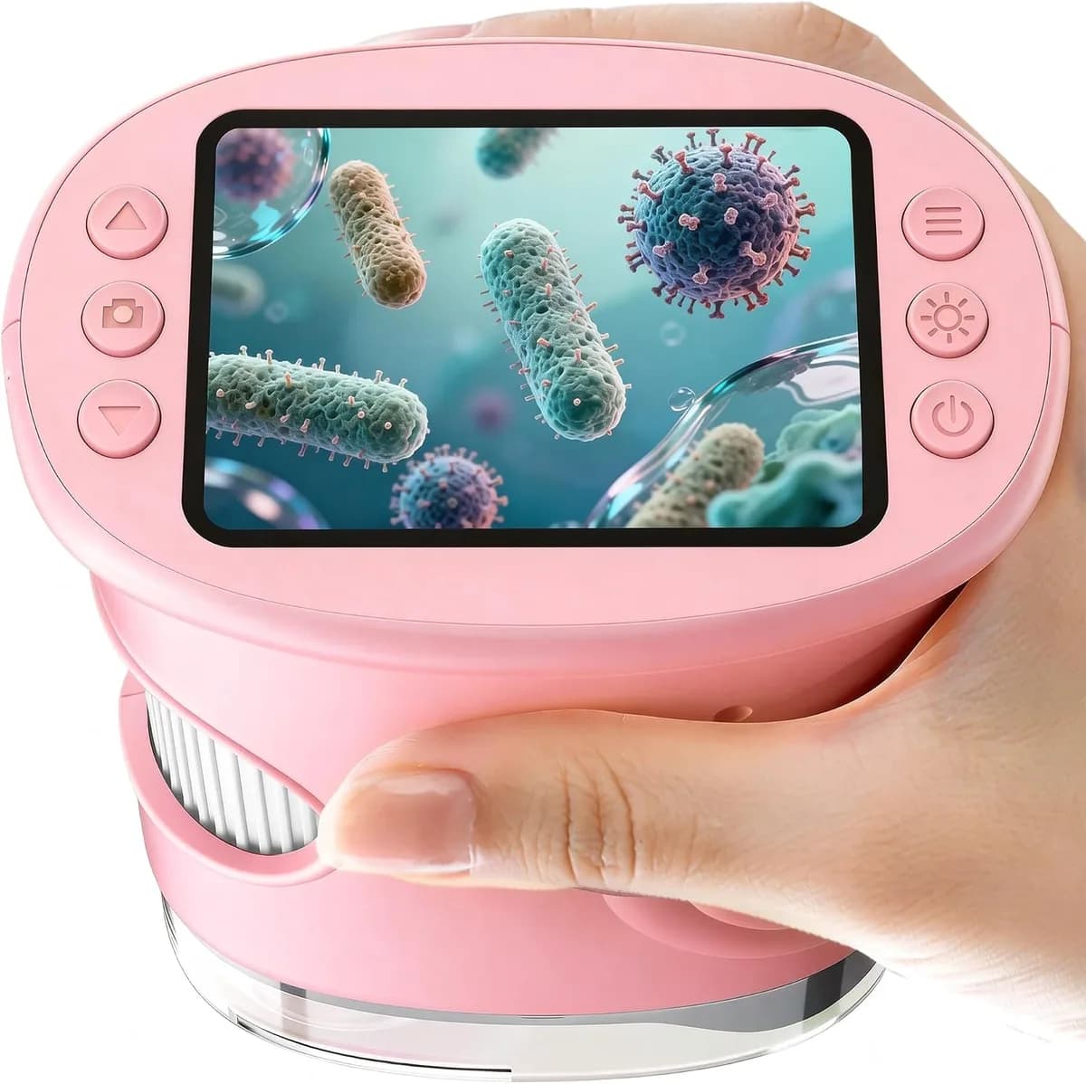handheld digital microscope for kids in pink