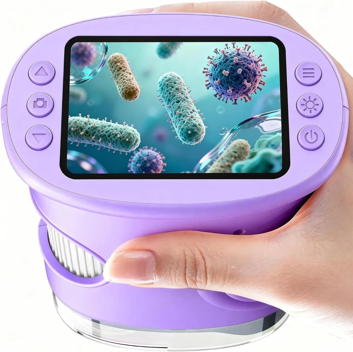 handheld digital microscope for kids in purple