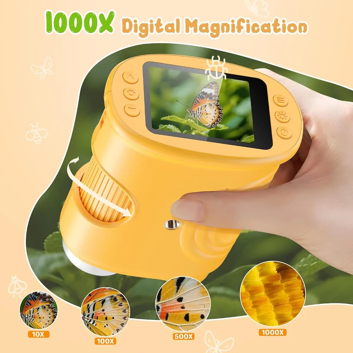 1000X magnification on the handheld digital microscope for kids, gallery view 5