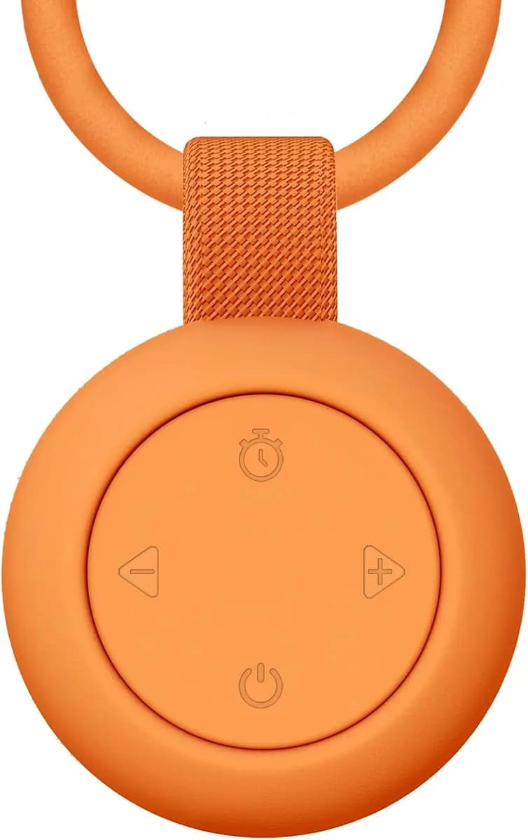 portable baby sound machine in orange