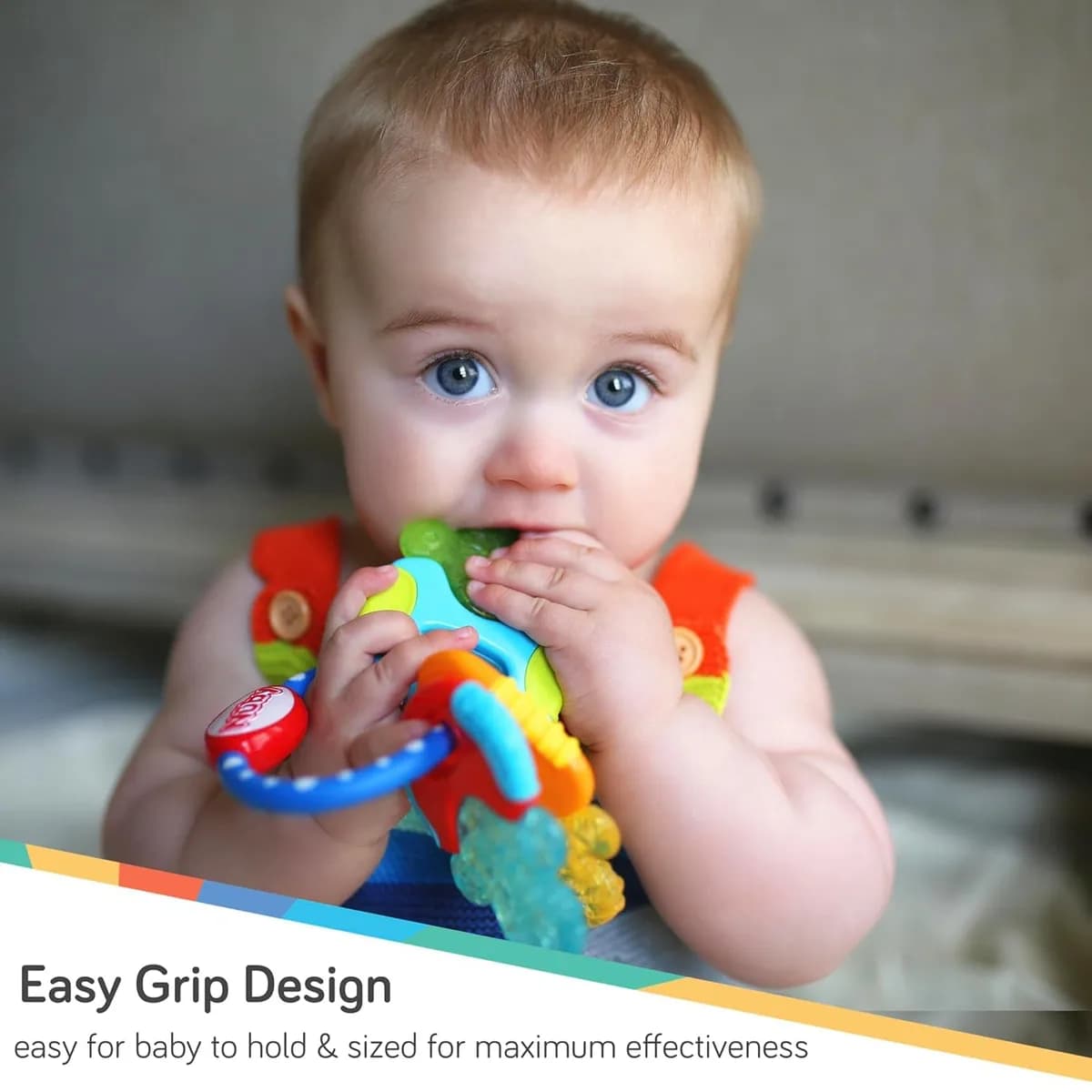 easy-grip ring of the cooling gel teether keys