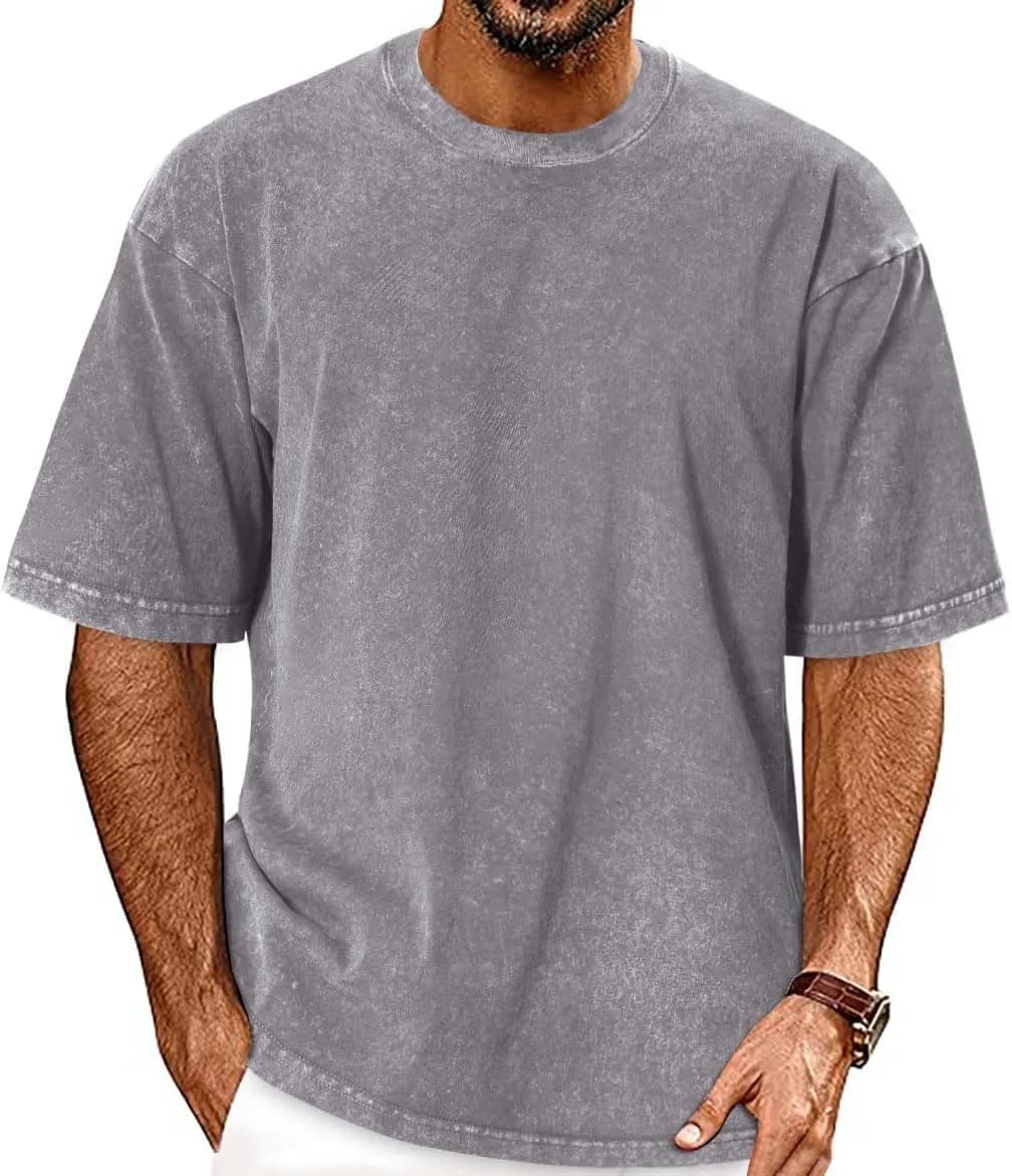 t-shirt oversize para homem na cor cinzenta