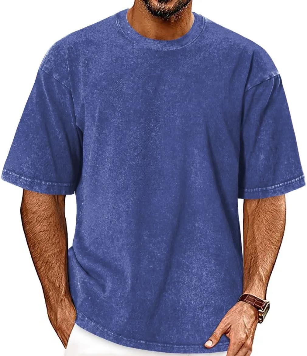 t-shirt oversize para homem na cor azul