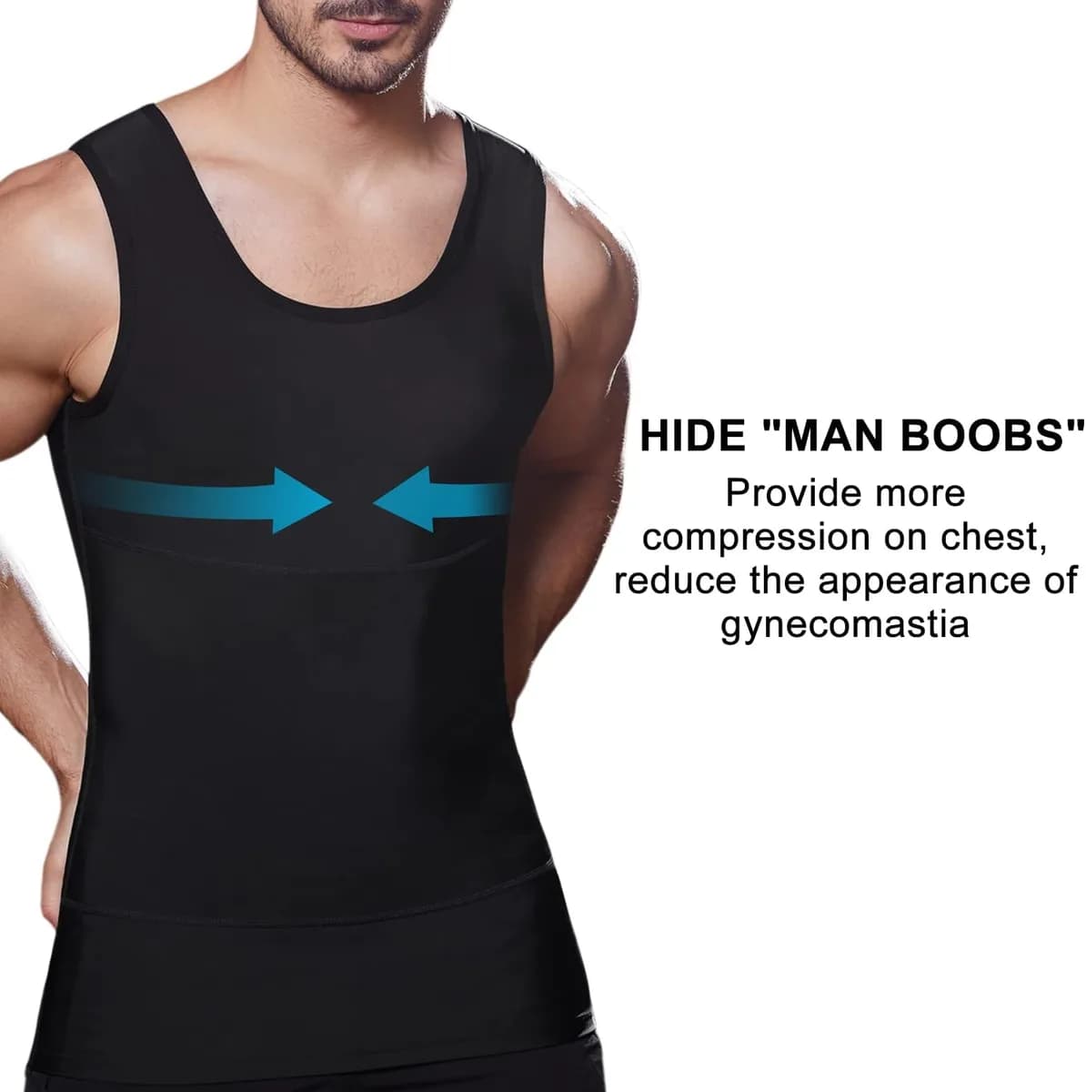 chest compression of the men's slimming vest, product photo