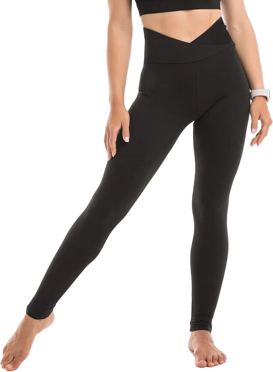 high waisted leggings for women in black