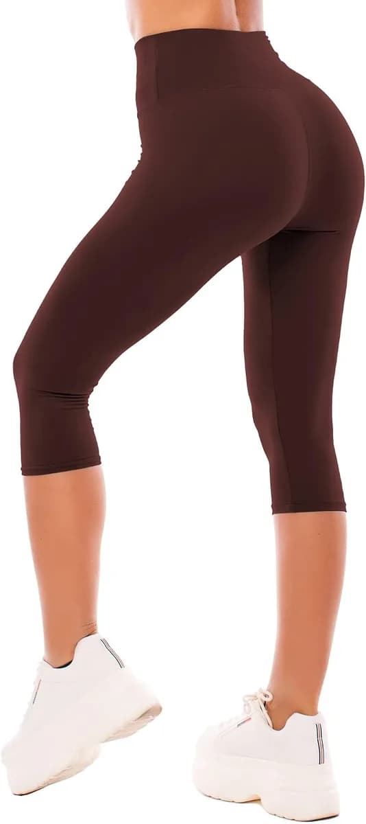 high waisted leggings for women in brown