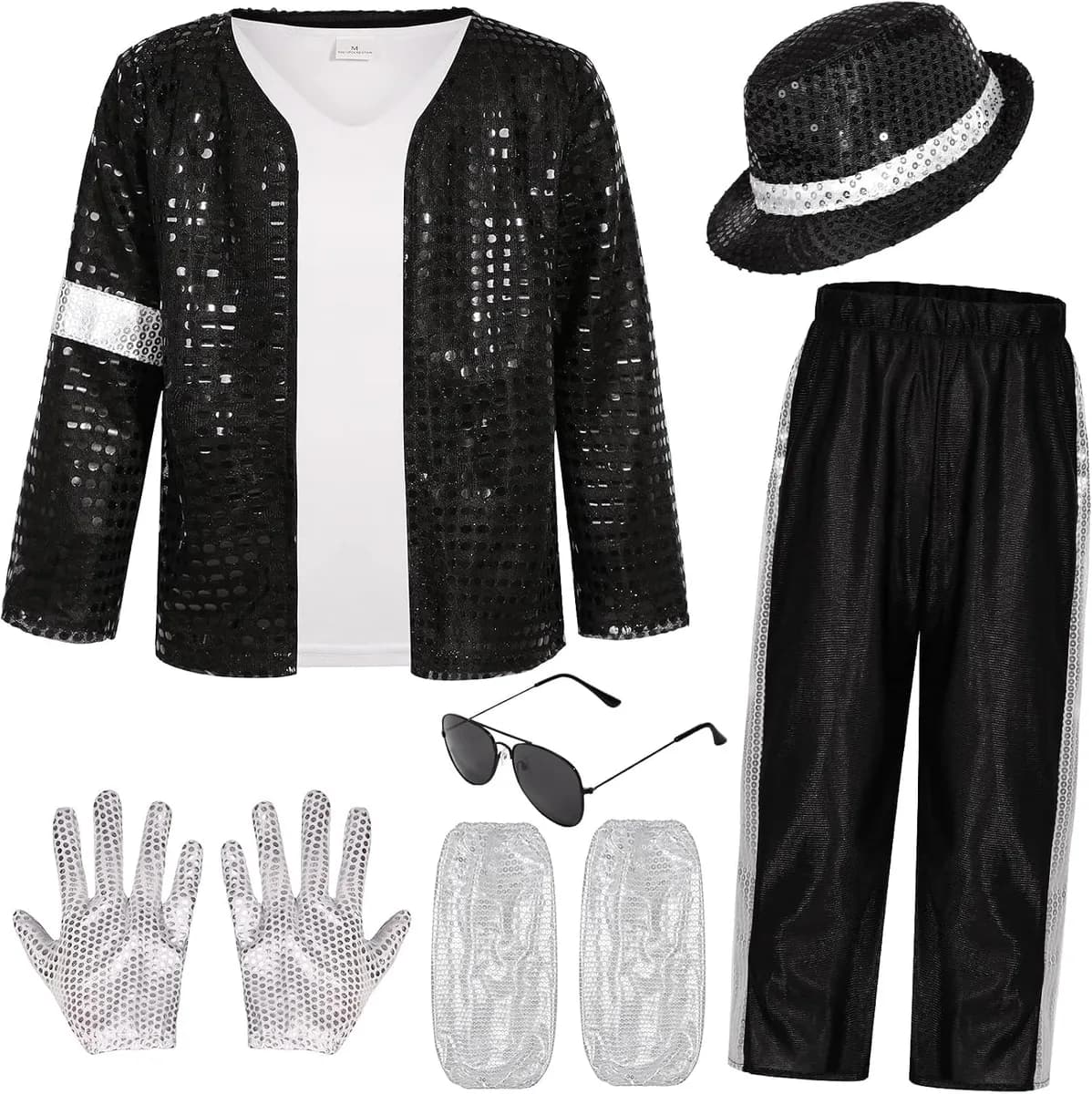 sequin jacket and hat of the kids pop star costume