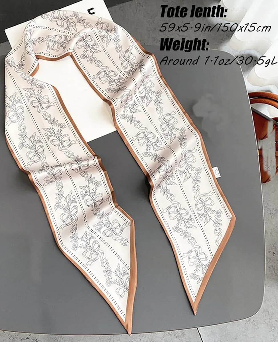 skinny satin scarf size
