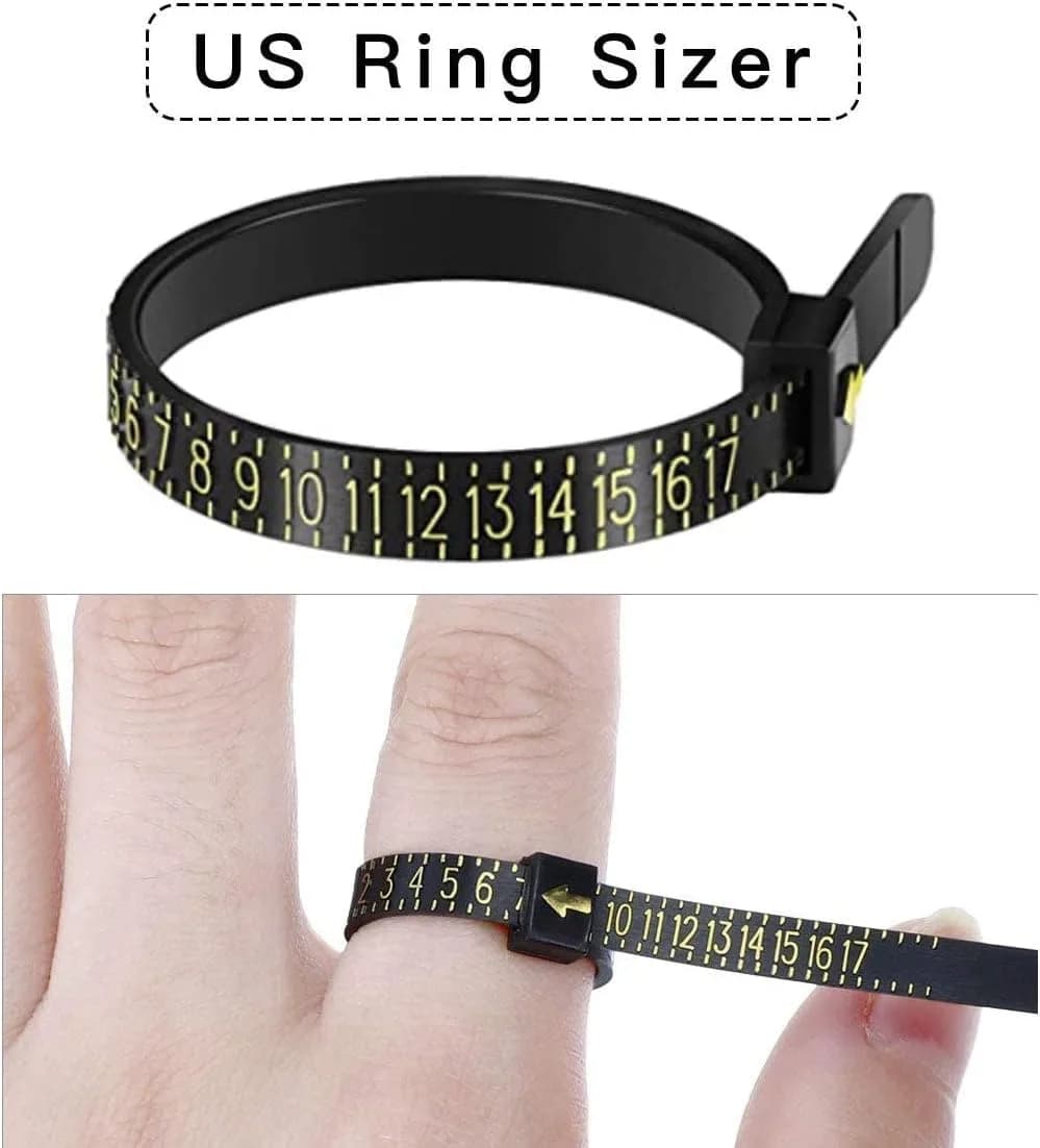 US ring sizer close-up
