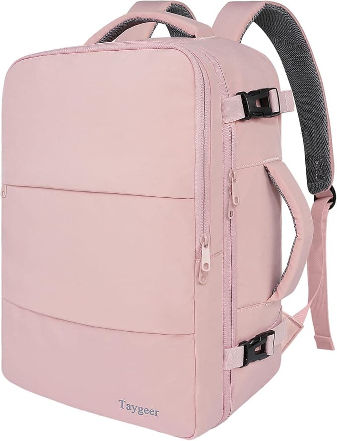 Taygeer Travel Backpack for Women, TSA Carry On Backpack Flight Approved | 15.6inch Laptop Mochila with Water Bottle Pocket & Shoe Pouch, Nurse Bag