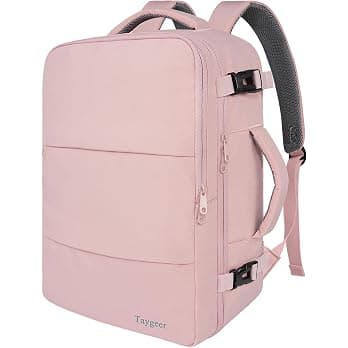 Taygeer Travel Backpack for Women, TSA Carry On Backpack Flight Approved | 15.6inch Laptop Mochila with Water Bottle Pocket & Shoe Pouch, Nurse Bag