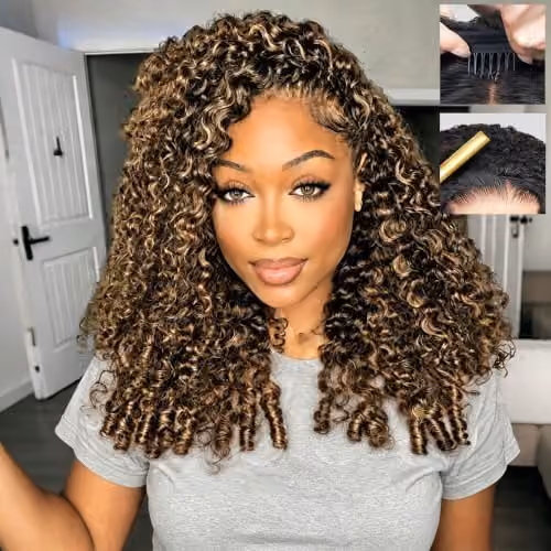 curly half wig human hair