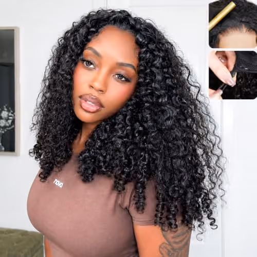 curly half wig human hair