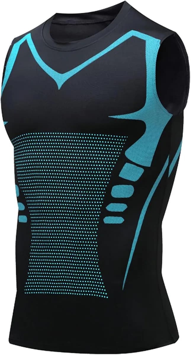 black men's compression tank top