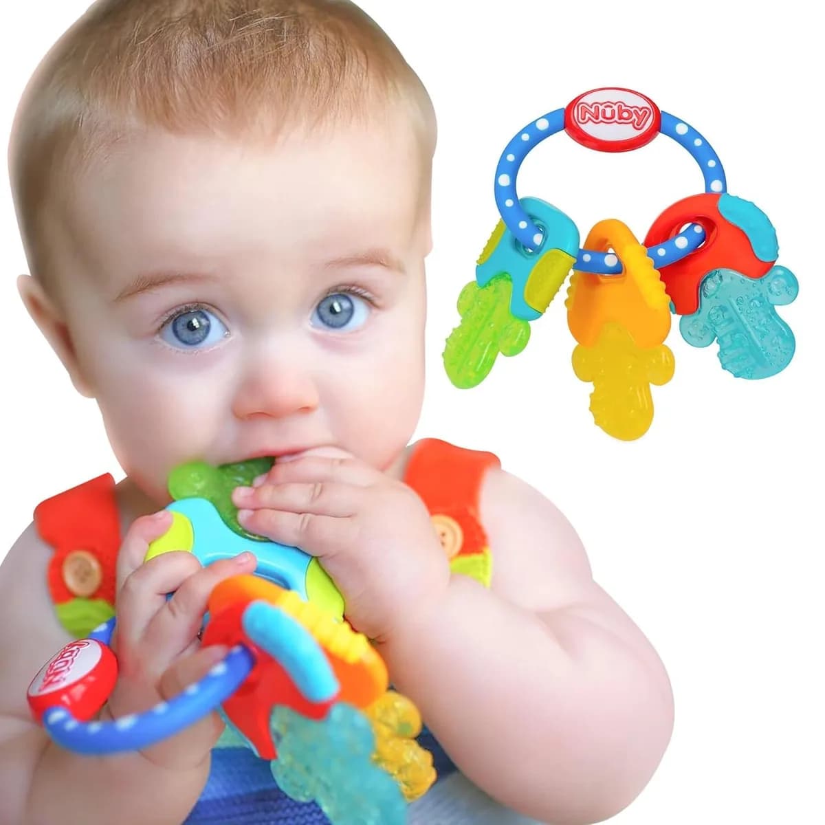 baby chewing cooling gel teether keys